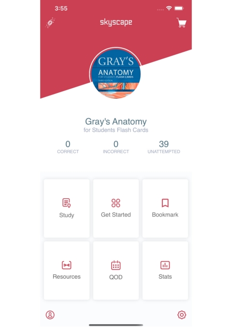 Cover image for book Gray's Anatomy for Students Flash Cards, Mobile App