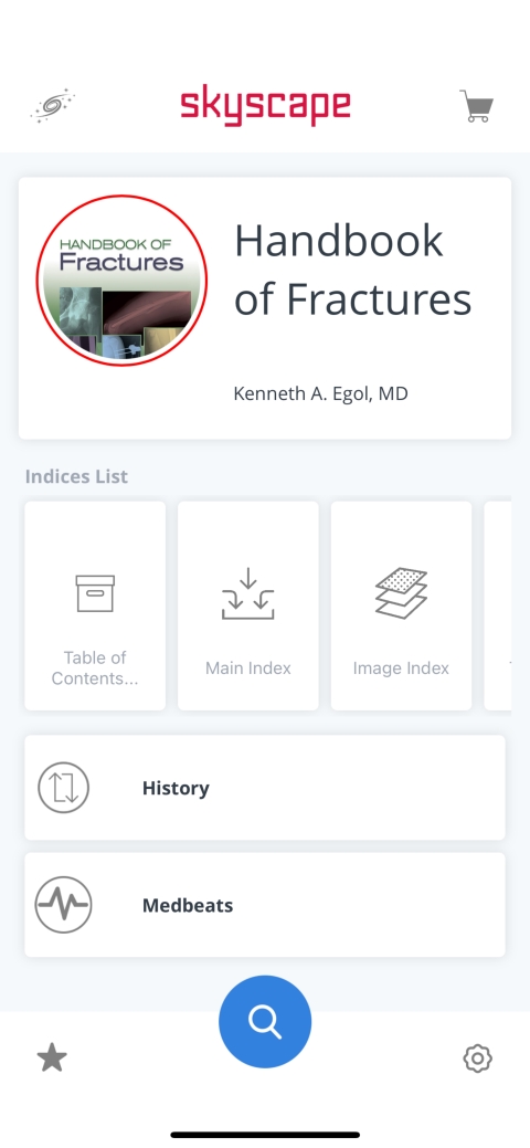 Cover image for book Handbook of Fractures, Mobile App