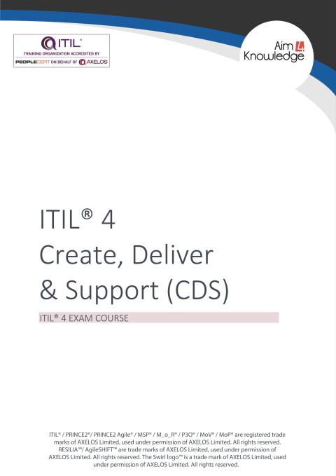 Cover image for book ITIL 4: Create, Deliver and Support (CDS)