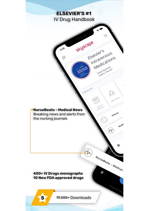Cover image for book Elsevier’s Intravenous Medications, Mobile App