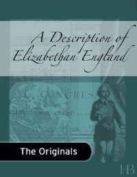 Cover image: A Description of Elizabethan England