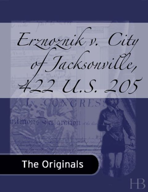 [1825 days] Erznoznik v. City of Jacksonville, 422 U.S. 205
