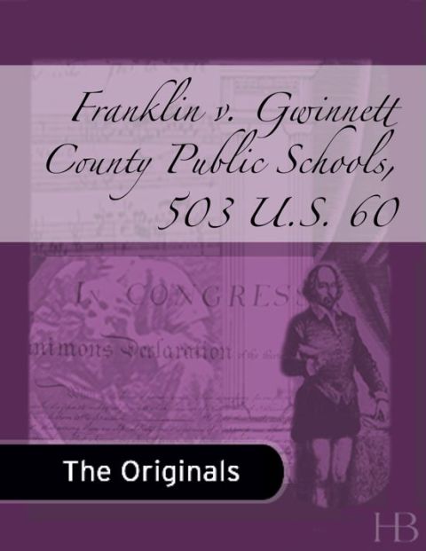 [1825 days] Franklin v. Gwinnett County Public Schools, 503 U.S. 60
