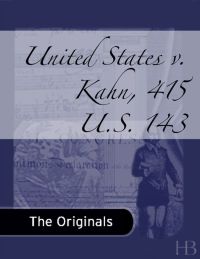 Imagen de portada: United States v. Kahn, 415 U.S. 143