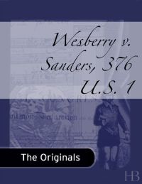 Cover image: Wesberry v. Sanders, 376 U.S. 1