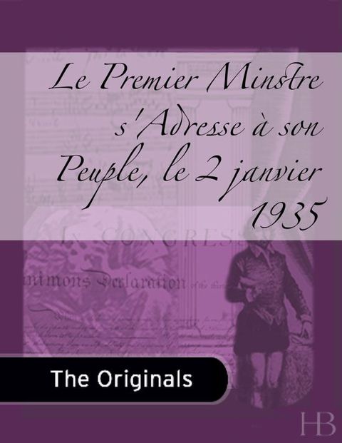 [1825 days] Le Premier Minstre s'Adresse à son Peuple, le 2 janvier 1935
