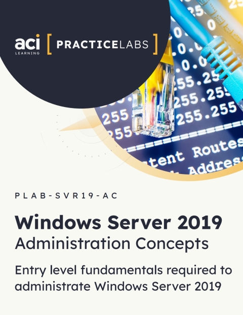 Cover image for book Windows Server 2019 - Administration Concepts: Entry level fundamentals required to administrate Windows Server 2019