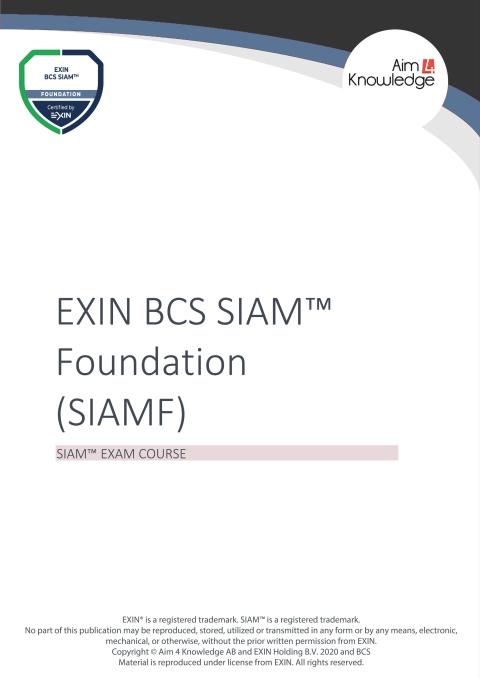Cover image for book EXIN BCS SIAM Foundation