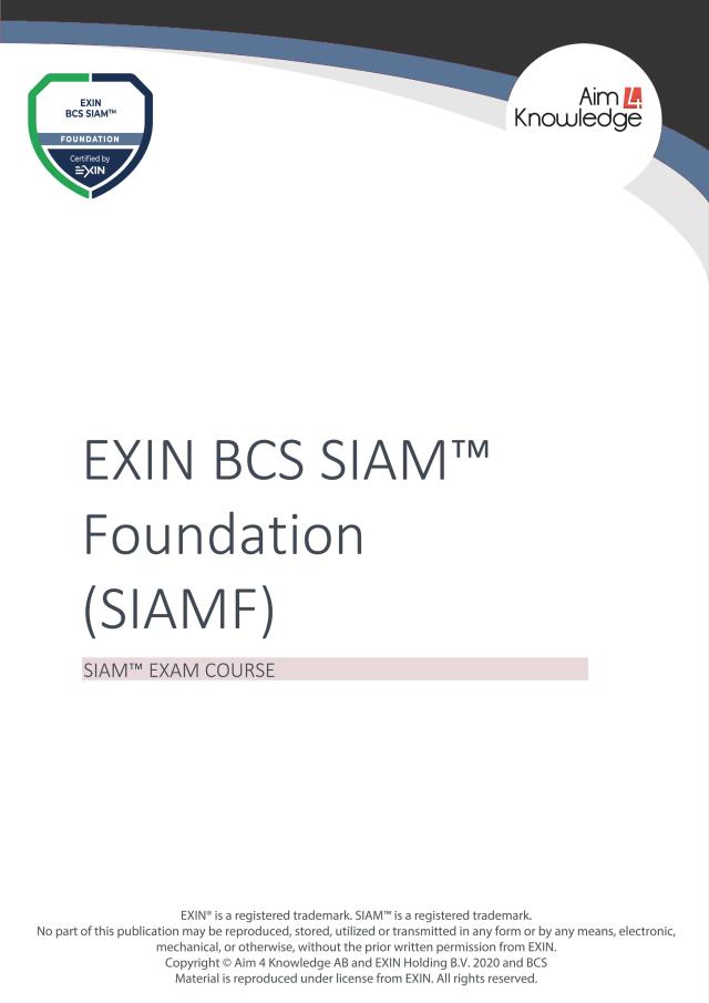 EXIN BCS SIAM Foundation
