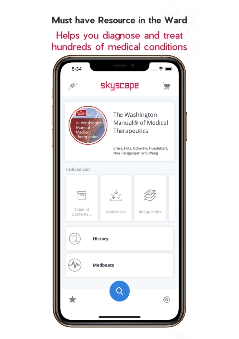 Cover image for book The Washington Manual of Medical Therapeutics, Mobile App